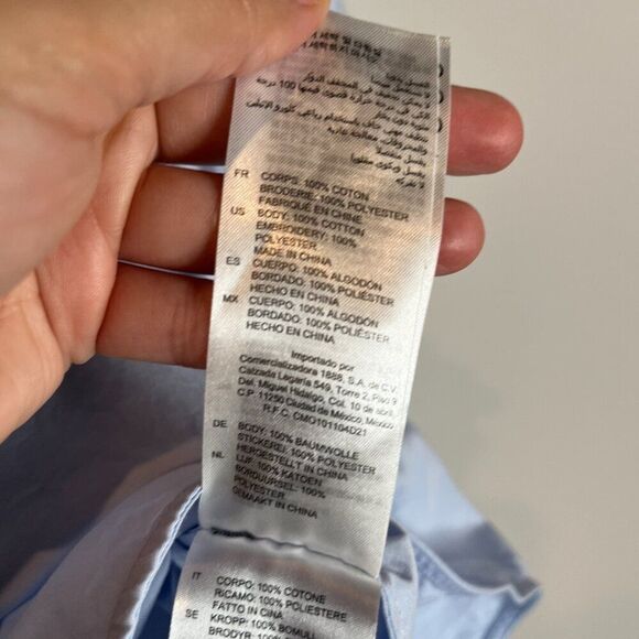 Sandro blue Aster Puffer Sleeve embroidered blouse - Picture 4 of 5